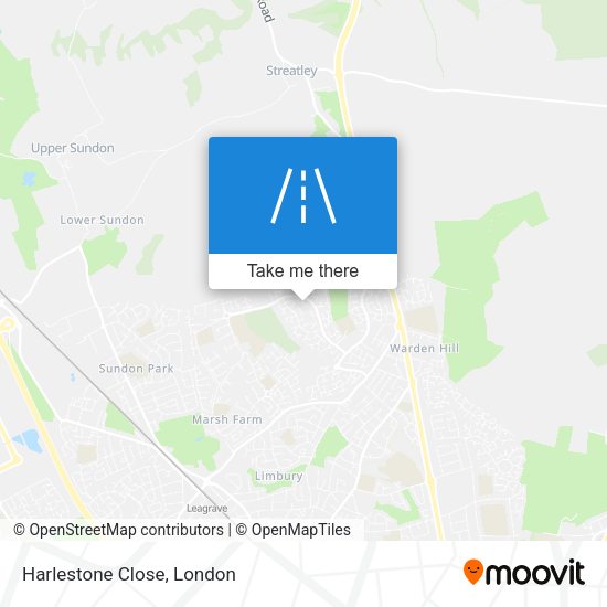 Harlestone Close map