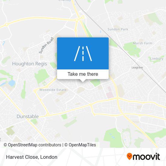 Harvest Close map