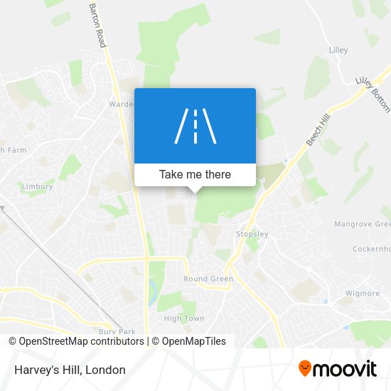 Harvey's Hill map