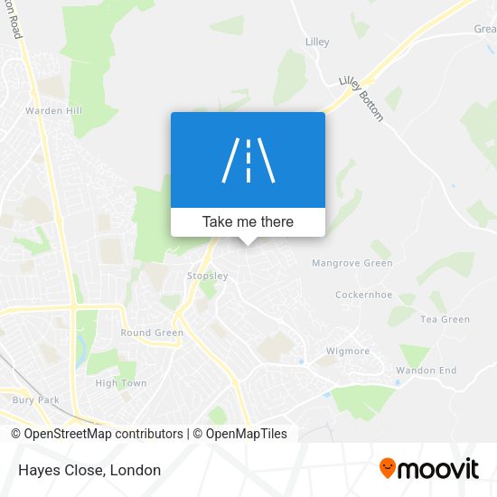 Hayes Close map