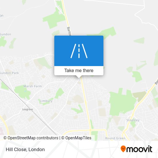 Hill Close map