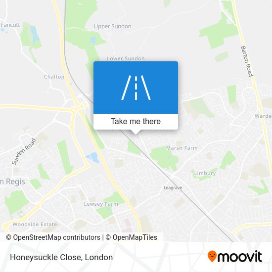 Honeysuckle Close map
