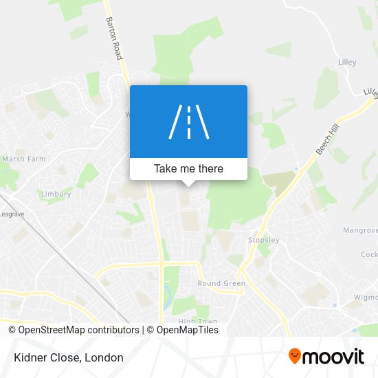 Kidner Close map