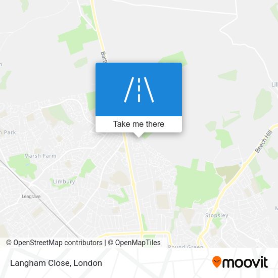 Langham Close map