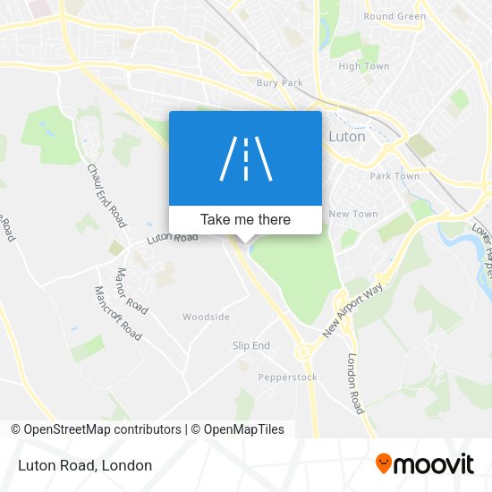Luton Road map