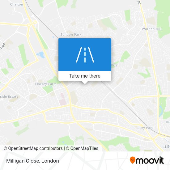 Milligan Close map