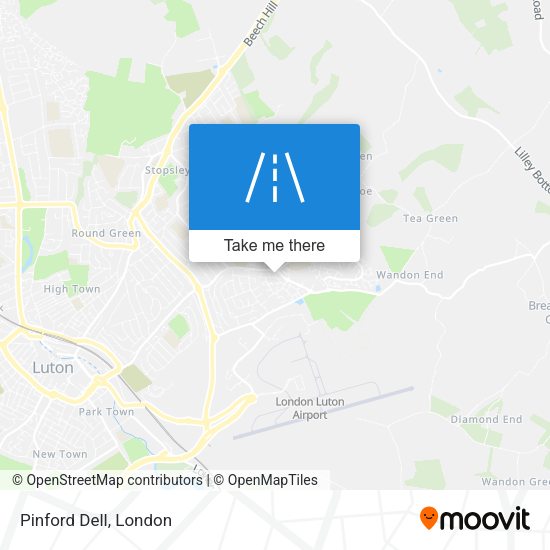 Pinford Dell map