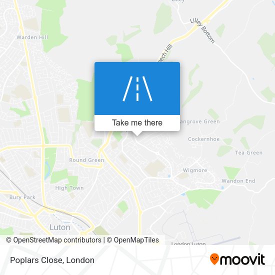 Poplars Close map