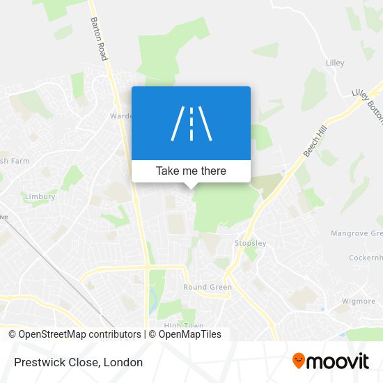 Prestwick Close map