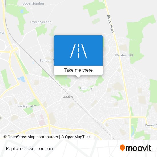 Repton Close map