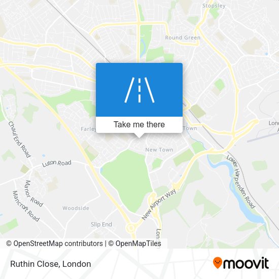 Ruthin Close map
