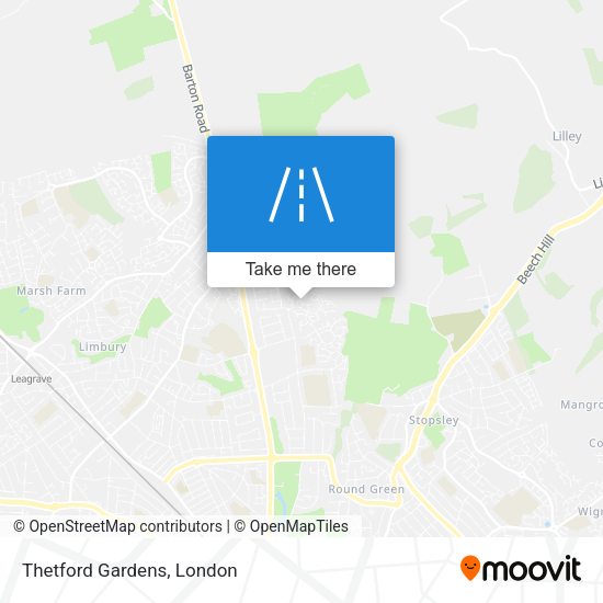 Thetford Gardens map