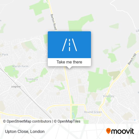 Upton Close map