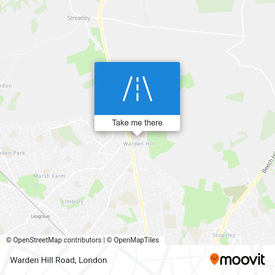 Warden Hill Road map