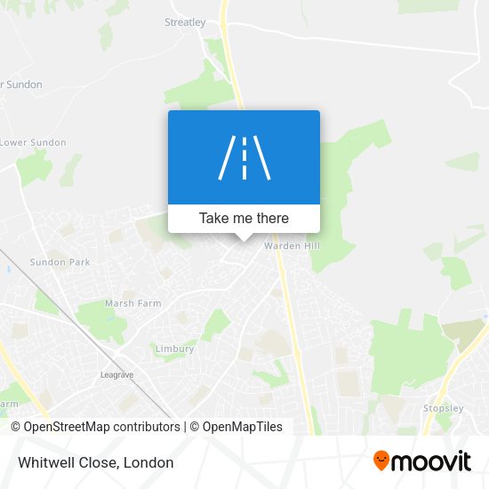 Whitwell Close map