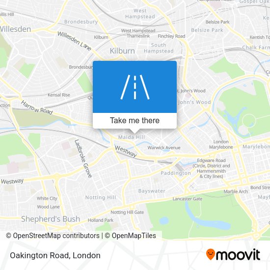 Oakington Road map