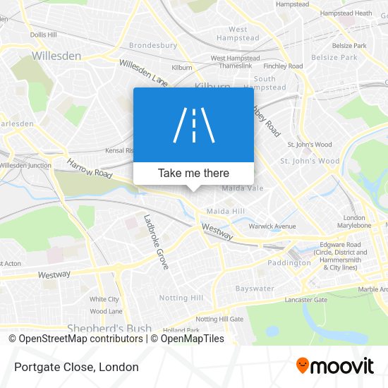 Portgate Close map