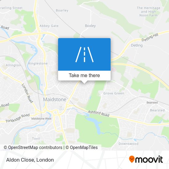 Aldon Close map