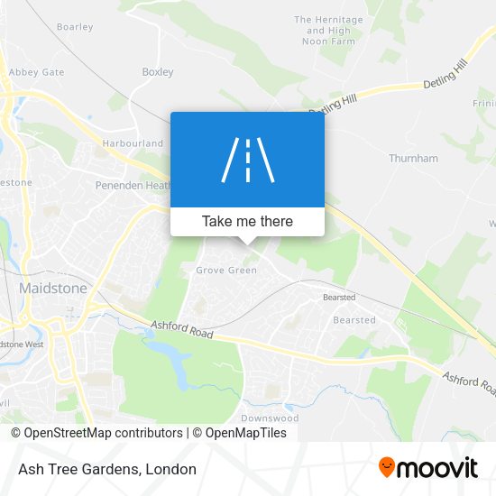 Ash Tree Gardens map