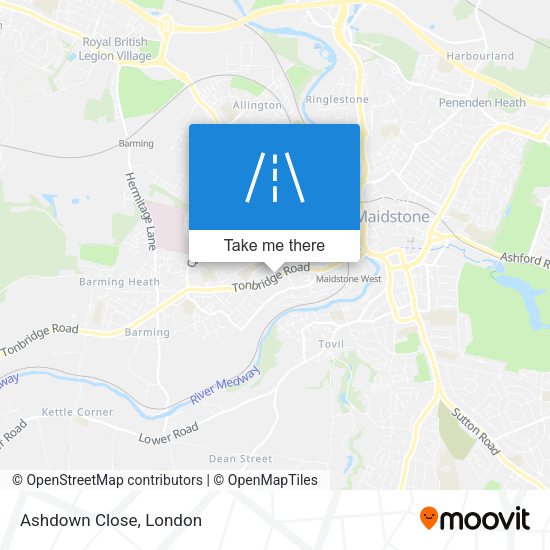 Ashdown Close map