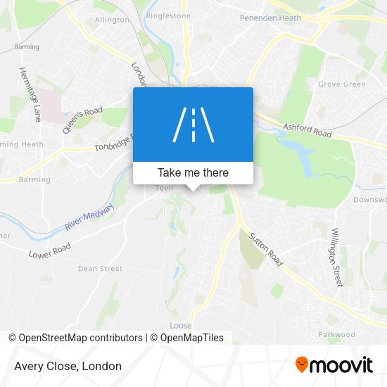 Avery Close map