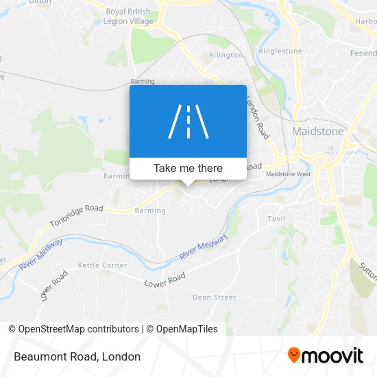 Beaumont Road map