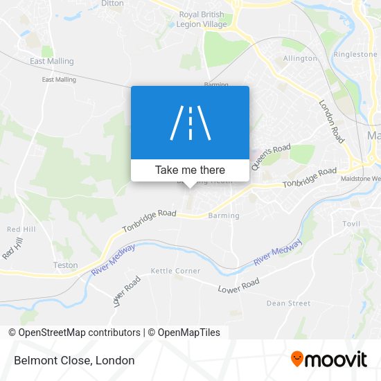 Belmont Close map