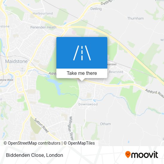 Biddenden Close map