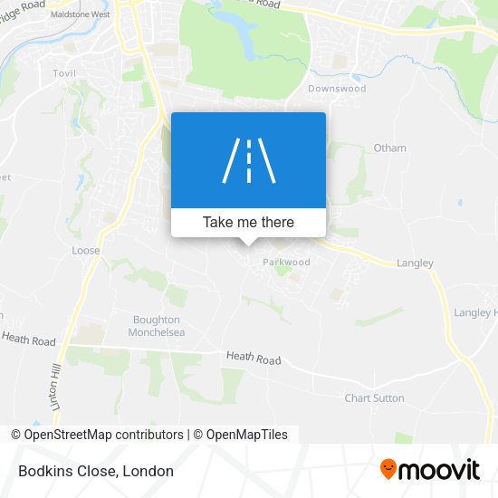 Bodkins Close map