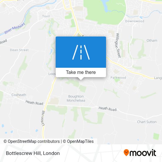 Bottlescrew Hill map