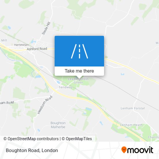 Boughton Road map