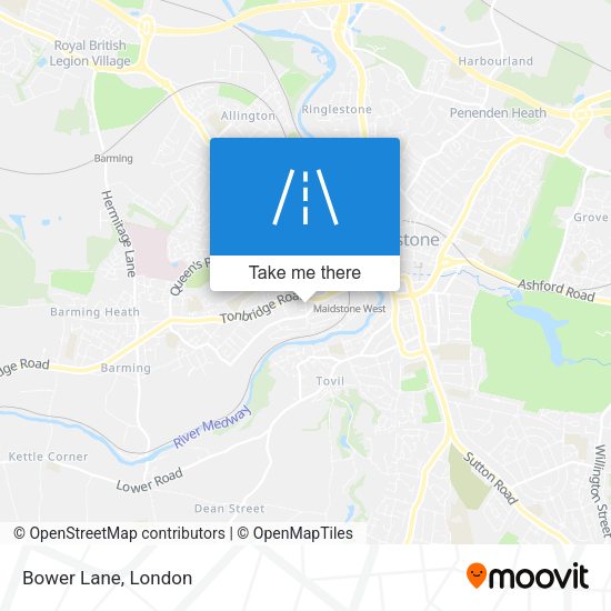 Bower Lane map