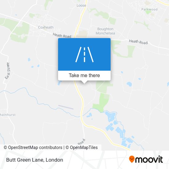 Butt Green Lane map