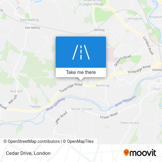 Cedar Drive map