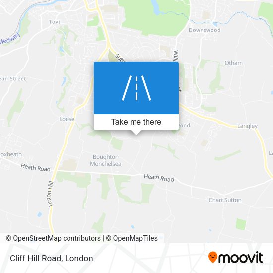 Cliff Hill Road map