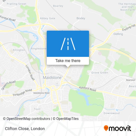 Clifton Close map
