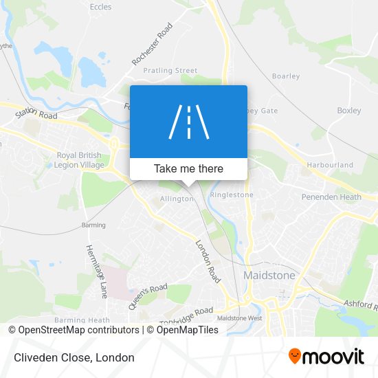 Cliveden Close map