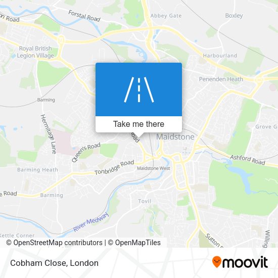 Cobham Close map
