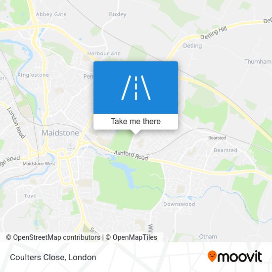 Coulters Close map