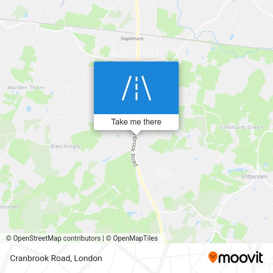 Cranbrook Road map