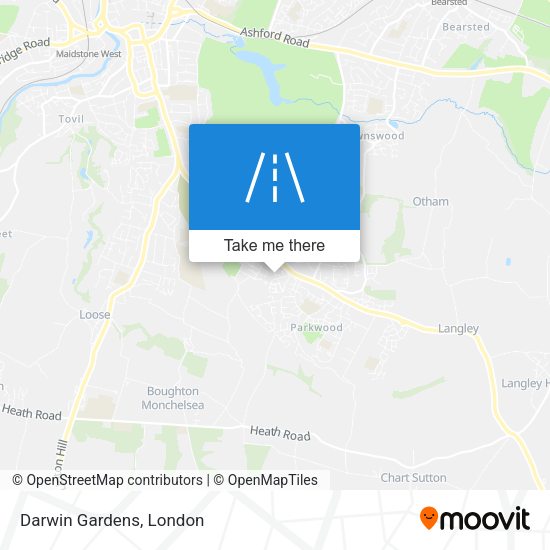 Darwin Gardens map