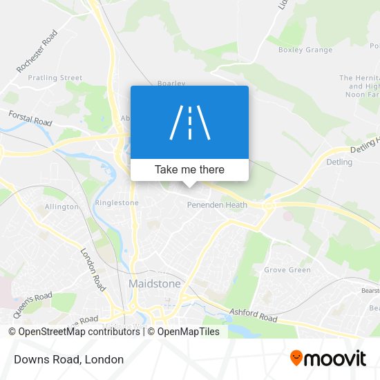 Downs Road map