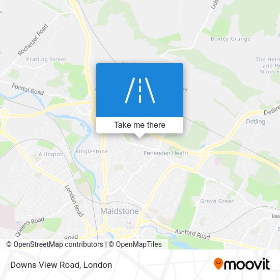 Downs View Road map