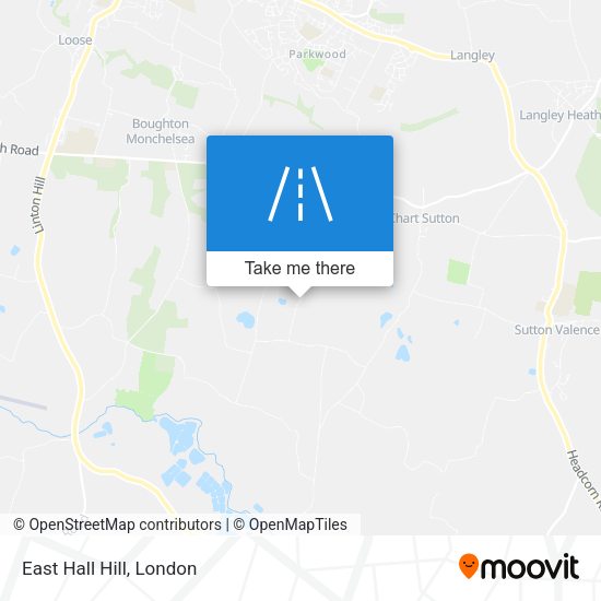 East Hall Hill map