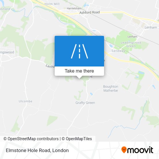 Elmstone Hole Road map
