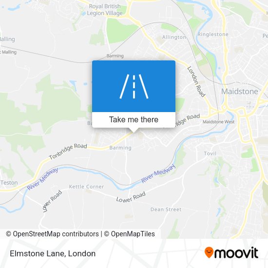 Elmstone Lane map