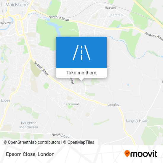 Epsom Close map