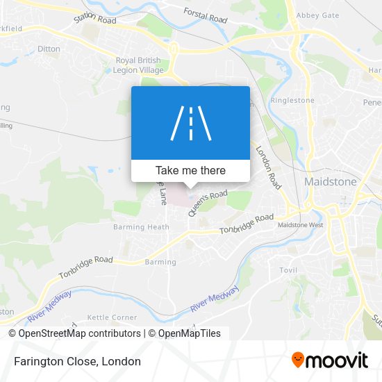 Farington Close map