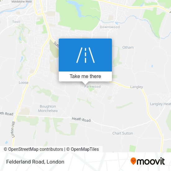 Felderland Road map