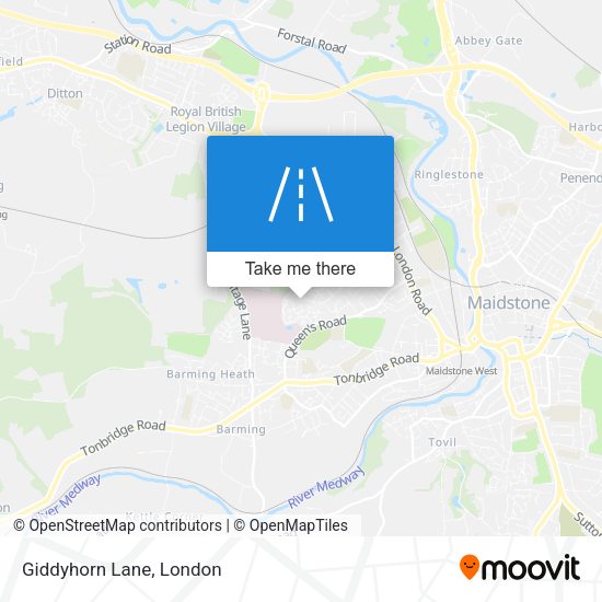 Giddyhorn Lane map